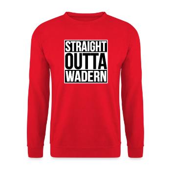 STRAIGHT OUTTA WADERN - Unisex Pullover - Rot - Vorne - Alina (178cm) & Michal (187cm)