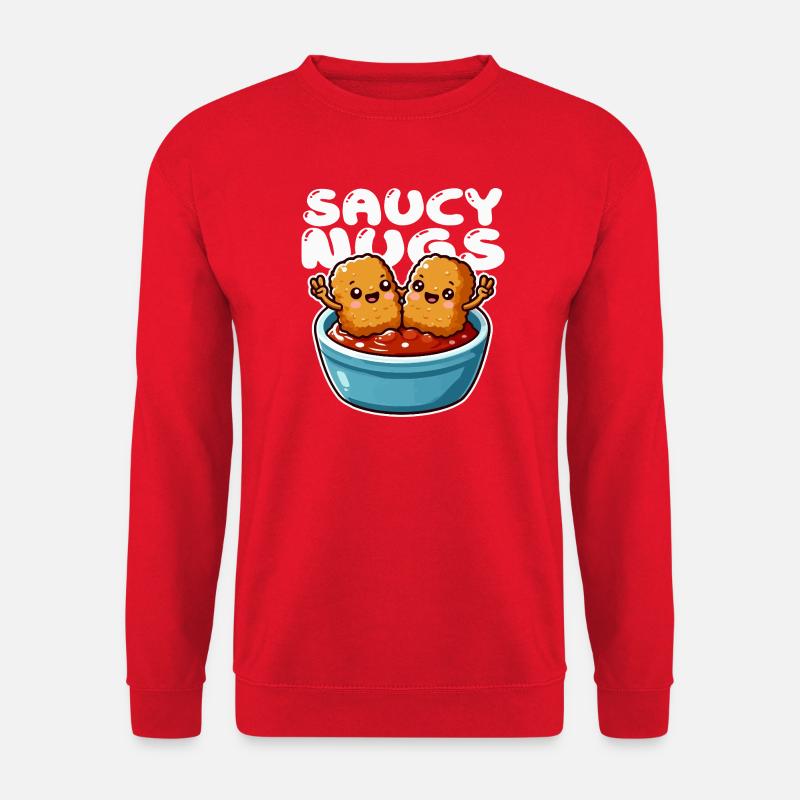 Nuggets Sauce Freude Karikatur - Unisex Pullover - Rot