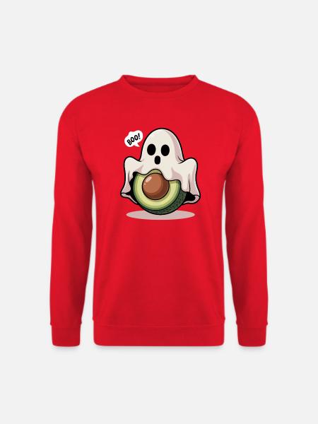 Avocado Ghost Halloween - Unisex Sweatshirt - red
