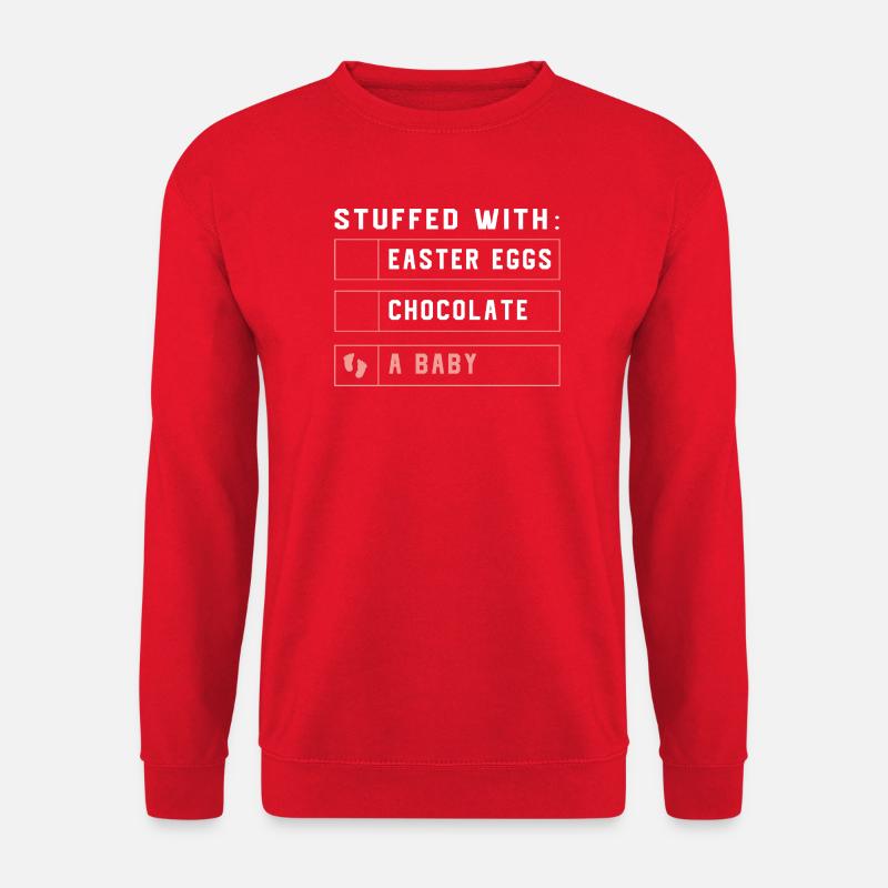 Gender Reveal Ostern Werdende Mutter - Unisex Pullover - Rot