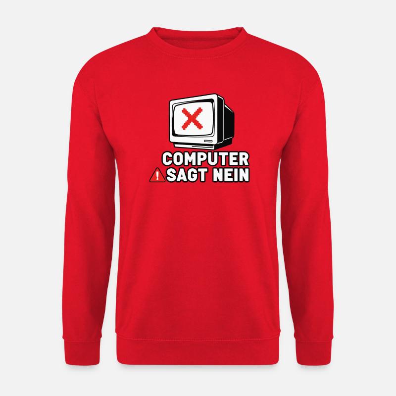 Computer Sagt Nein Retro Pixel - Unisex Pullover - Rot