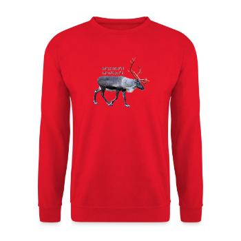 abisko - Unisex Sweatshirt - red - Front - Alina (178cm) & Michal (187cm)