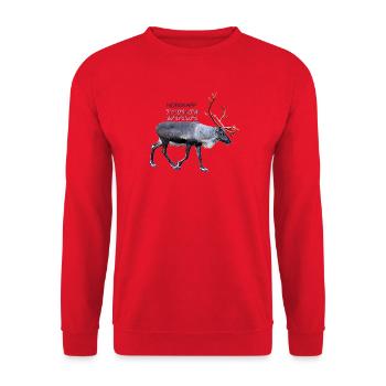 NORTH CAPE - Unisex Sweatshirt - red - Front - Alina (178cm) & Michal (187cm)