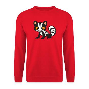 Stinktier Zombie Halloween Zombie - Unisex Pullover - Rot - Vorne - Alina (178cm) & Michal (187cm)
