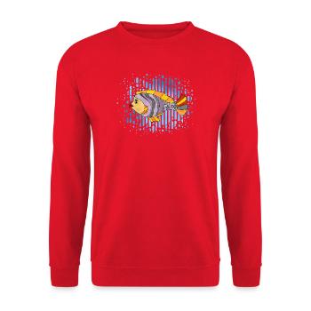 poisson - Sweat-shirt Unisexe - rouge - Devant - Alina (178cm) & Michal (187cm)