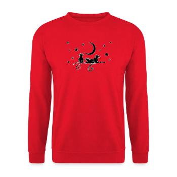 Cats - Unisex Sweatshirt - red - Front - Alina (178cm) & Michal (187cm)