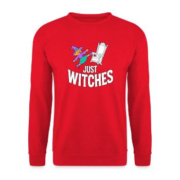 Juste des sorcières Sorcières Pouvoir Halloween - Sweat-shirt Unisexe - rouge - Devant - Alina (178cm) & Michal (187cm)