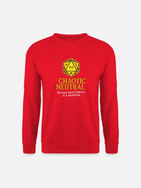 Chaotische neutrale Würfel - Unisex Pullover - Rot