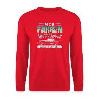 Auto Tuner Tuning Kfz Werkstatt Mechaniker Spruch - Sweat-shirt Unisexe - rouge - Devant - Alina (178cm) & Michal (187cm)