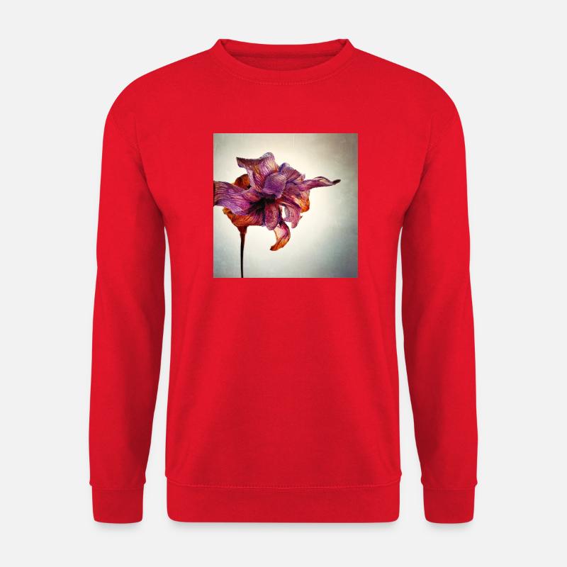 Verwelkte Blume - Unisex Pullover - Rot