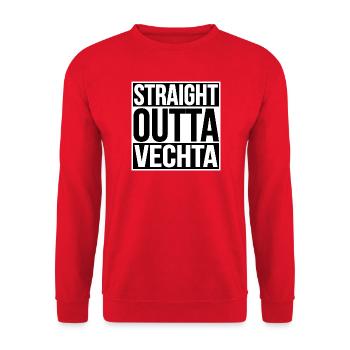STRAIGHT OUTTA VECHTA - Unisex Pullover - Rot - Vorne - Alina (178cm) & Michal (187cm)