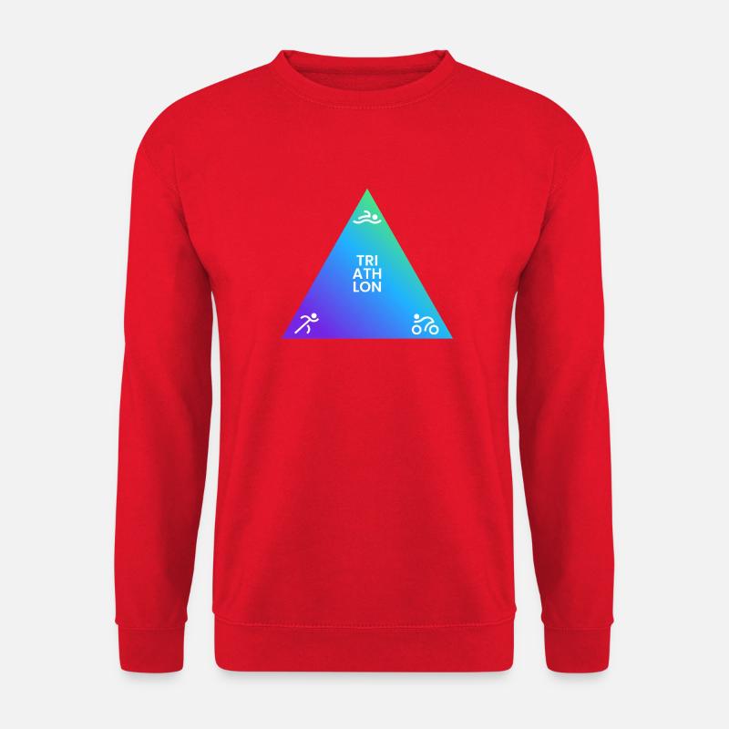 Triathlon Dreieck Gradient Logo - Unisex Pullover - Rot