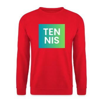 Tennis Gradient Typography - Unisex Sweatshirt - red - Front - Alina (178cm) & Michal (187cm)