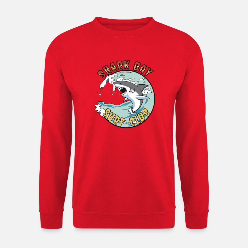 Shark Boy Surf Club Logo - Unisex Pullover - Rot