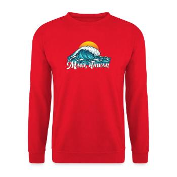Magic Waves Maui Hawaii Sunset - Unisex Sweatshirt - red - Front - Alina (178cm) & Michal (187cm)