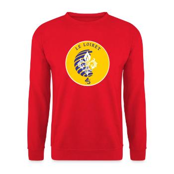 Fleur de Lys Loiret 45 - Sweat-shirt Unisexe - rouge - Devant - Alina (178cm) & Michal (187cm)