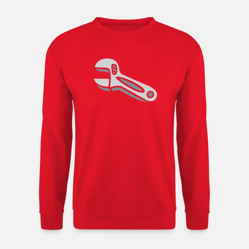 Comic Wrench Tool Illustration - Unisex Sweatshirt - red
