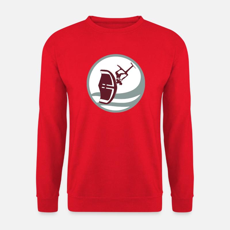 Wingfoil Action Silhouette - Unisex Pullover - Rot