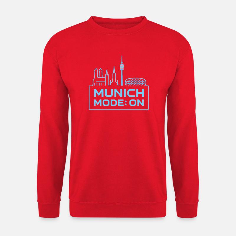 Munich Mode On Skyline Bayern Design - Unisex Pullover - Rot