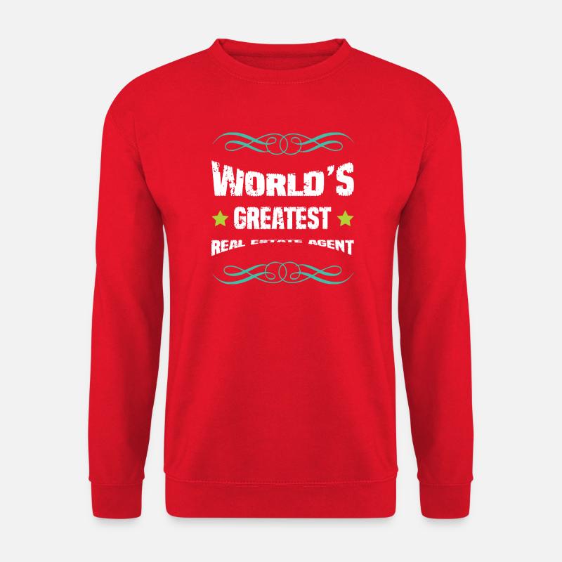 Weltbester Makler Spruch - Unisex Pullover - Rot