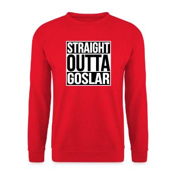 Ligne droite hors de Goslar - Sweat-shirt Unisexe - rouge - Devant - Alina (178cm) & Michal (187cm)