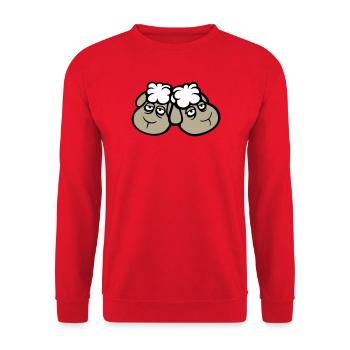 Couple de moutons Fatigué Triste Somnolent Ami épuisé - Sweat-shirt Unisexe - rouge - Devant - Alina (178cm) & Michal (187cm)