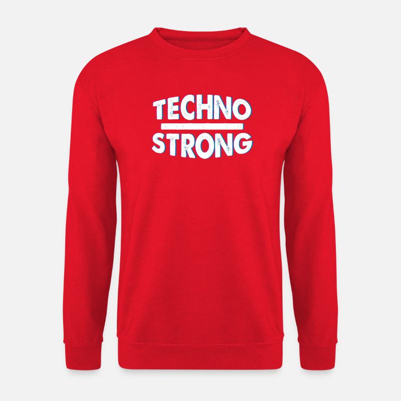 Techno Strong Neon Glitch - Unisex Sweatshirt - red
