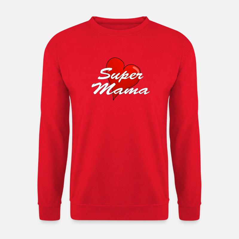 SUPER MAMA - Unisex Pullover - Rot
