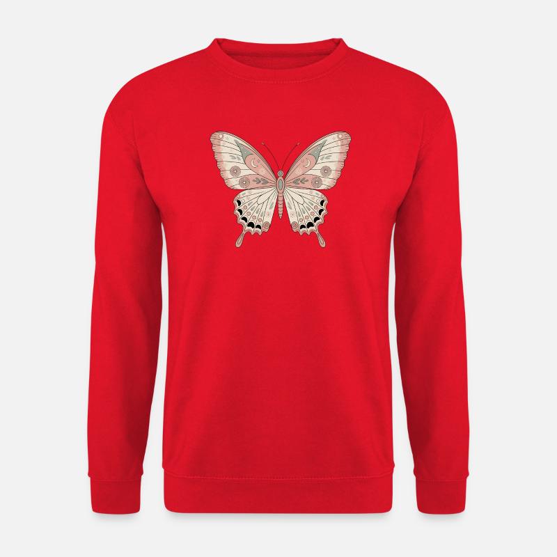 Boho Butterfly - Unisex Sweatshirt - red