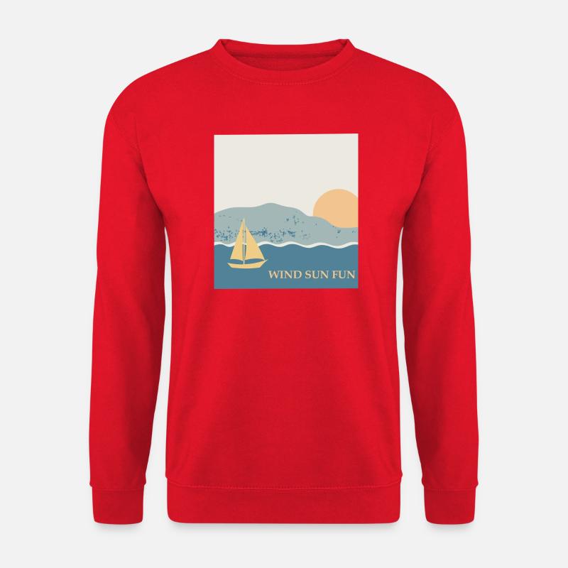 Wind Sun Fun Sailing Dream - Unisex Sweatshirt - red