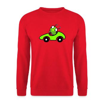 Caterpillar Worm Racing Car Racing Car Fast Driving Sports - Unisex Sweatshirt - red - Front - Alina (178cm) & Michal (187cm)