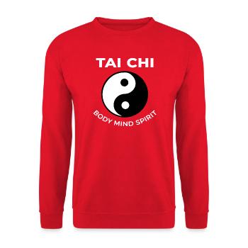 Tai Chi for Mind Body Wellness Yin Yang - Sweat-shirt Unisexe - rouge - Devant - Alina (178cm) & Michal (187cm)