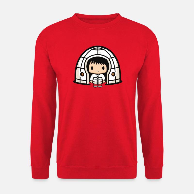 Winter Eskimo Igloo Comic - Unisex Sweatshirt - red