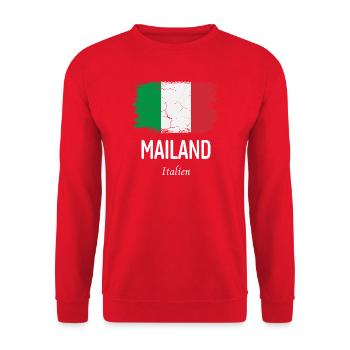 Milan - Sweat-shirt Unisexe - rouge - Devant - Alina (178cm) & Michal (187cm)