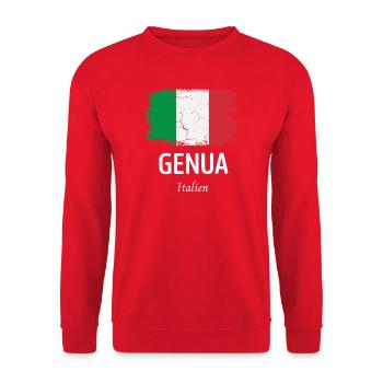 Gênes - Sweat-shirt Unisexe - rouge - Devant - Alina (178cm) & Michal (187cm)