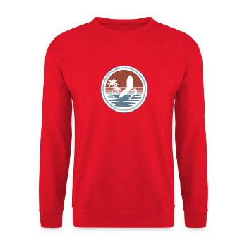 Motif Wingfoil Océan - Sweat-shirt Unisexe - rouge - Devant - Alina (178cm) & Michal (187cm)