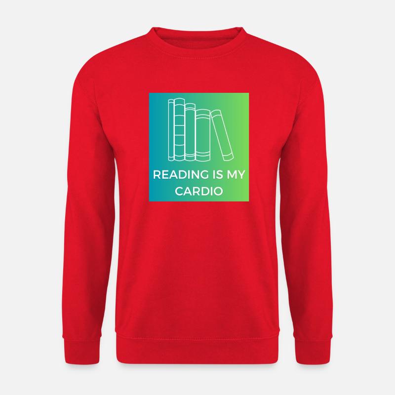 La lecture, c’est mon cardio - Sweat-shirt Unisexe - rouge