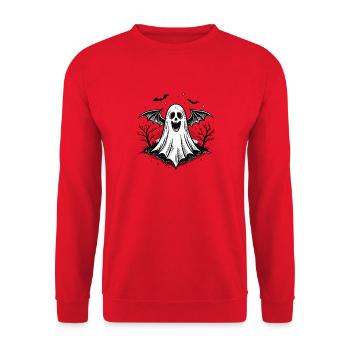 Nocturnal Winged Ghost - Unisex Sweatshirt - red - Front - Alina (178cm) & Michal (187cm)