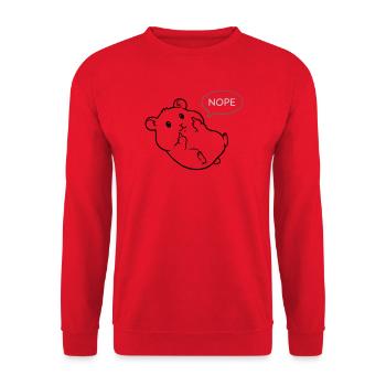 Faul Hamster Hamsterliebhaber Hamsterbesitzer - Unisex Pullover - Rot - Vorne - Alina (178cm) & Michal (187cm)