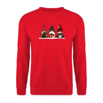Wichtel  - Unisex Pullover - Rot - Vorne - Alina (178cm) & Michal (187cm)