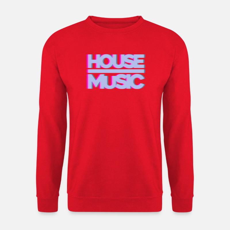 House Musik EDM Glow - Unisex Pullover - Rot