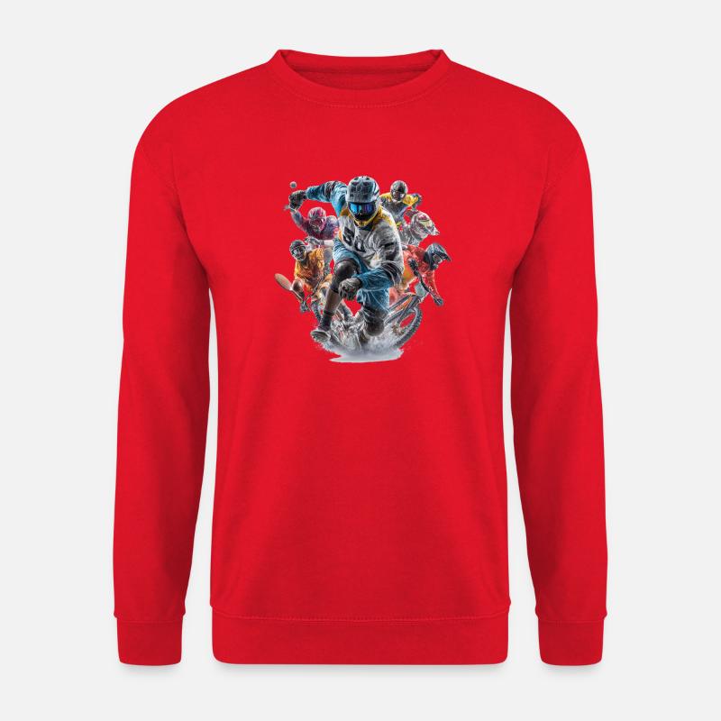 Motocross Wirbelsturm: Diverse Spoerarten-Parade - Unisex Pullover - Rot