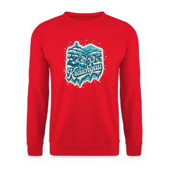 Kraichgau Winter Landscape - Unisex Sweatshirt - red - Front - Alina (178cm) & Michal (187cm)
