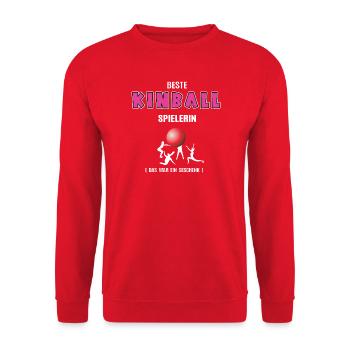 Best Kinball Player Kinballer Kinball Player - Unisex Sweatshirt - red - Front - Alina (178cm) & Michal (187cm)
