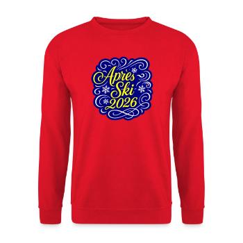 Apres Ski 2026 Party - Unisex Pullover - Rot - Vorne - Alina (178cm) & Michal (187cm)