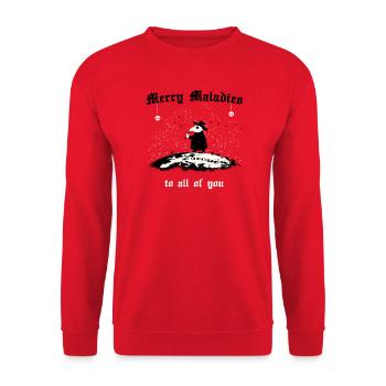Merry Maladies - Unisex Pullover - Rot - Vorne - Alina (178cm) & Michal (187cm)
