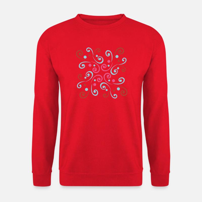 Abstract wavy design by Cean - Unisex Sweatshirt - red
