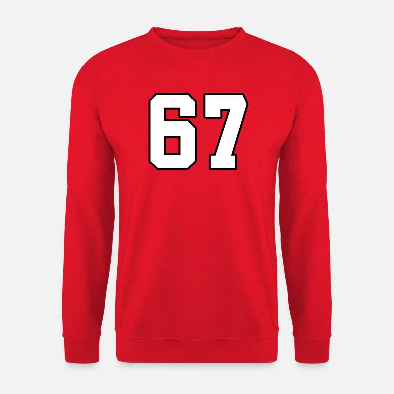 67 Minimalistisches Trenddesign - Unisex Pullover - Rot