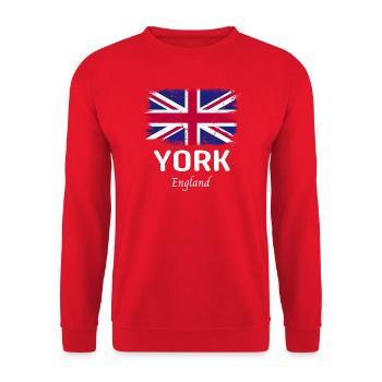 York - Sweat-shirt Unisexe - rouge - Devant - Alina (178cm) & Michal (187cm)