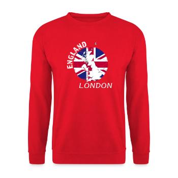 London - Unisex Sweatshirt - red - Front - Alina (178cm) & Michal (187cm)